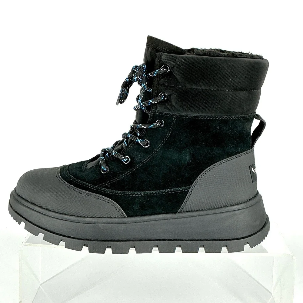 Koolaburra‎ by UGG Size 9 Mens Black Waterproof Suede Winter Boots NEW $120